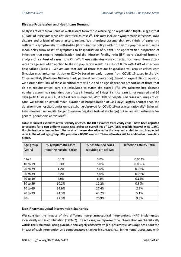 Non-Pharmaceutical Interventions to reduce COVID-19 mortality and healthcare demand - Page 5