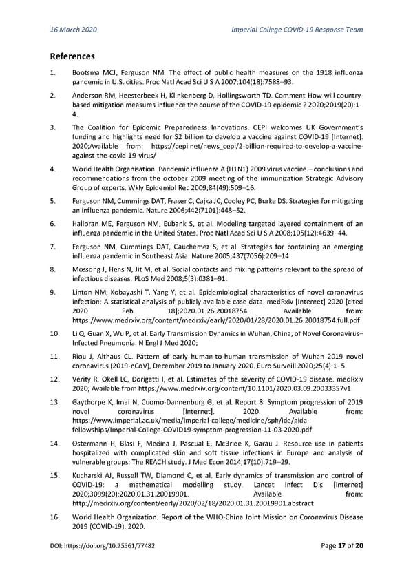 Non-Pharmaceutical Interventions to reduce COVID-19 mortality and healthcare demand - Page 17